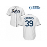 Men's Majestic Tampa Bay Rays #39 Kevin Kiermaier Authentic White Home Cool Base MLB Jersey