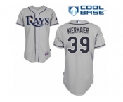 Men's Majestic Tampa Bay Rays #39 Kevin Kiermaier Replica Grey Road Cool Base MLB Jersey