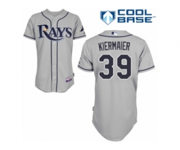 Men's Majestic Tampa Bay Rays #39 Kevin Kiermaier Replica Grey Road Cool Base MLB Jersey