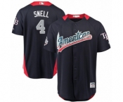 Men's Majestic Tampa Bay Rays #4 Blake Snell Game Navy Blue American League 2018 MLB All-Star MLB Jersey