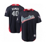 Men's Majestic Tampa Bay Rays #40 Wilson Ramos Game Navy Blue American League 2018 MLB All-Star MLB Jersey