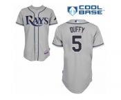 Men's Majestic Tampa Bay Rays #5 Matt Duffy Replica Grey Road Cool Base MLB Jersey