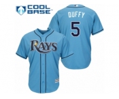 Men's Majestic Tampa Bay Rays #5 Matt Duffy Replica Light Blue Alternate 2 Cool Base MLB Jersey