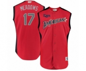 Men's Tampa Bay Rays #17 Austin Meadows Authentic Red American League 2019 Baseball All-Star Jersey