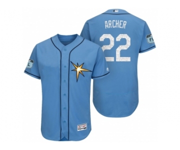 Men's Tampa Bay Rays #22 Chris Archer 2017 Spring Training Flex Base Authentic Collection Stitched Baseball Jersey