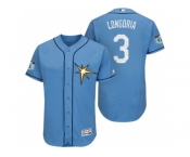 Men's Tampa Bay Rays #3 Evan Longoria 2017 Spring Training Flex Base Authentic Collection Stitched Baseball Jersey