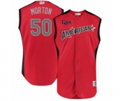 Men's Tampa Bay Rays #50 Charlie Morton Authentic Red American League 2019 Baseball All-Star Jersey