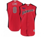 Men's Tampa Bay Rays #8 Brandon Lowe Authentic Red American League 2019 Baseball All-Star Jersey