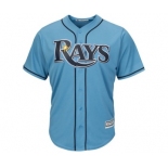 Men's Tampa Bay Rays Blank Majestic Light Blue Official Cool Base Jersey