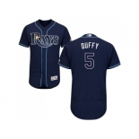 Tampa Bay Rays #5 Matt Duffy Dark Blue Flexbase Authentic Collection Stitched MLB Jersey