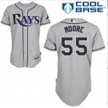 mlb Tampa Bay Rays #55 Moore DK grey(cool base)