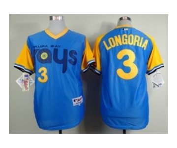 mlb jerseys tampa bay rays #3 longoria lt.blue [1988 m&n]