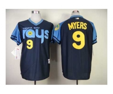 mlb jerseys tampa bay rays #9 myers dk.blue [1970 m&n]