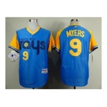 mlb jerseys tampa bay rays #9 myers lt.blue [1988 m&n]