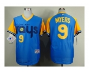 mlb jerseys tampa bay rays #9 myers lt.blue [1988 m&n]