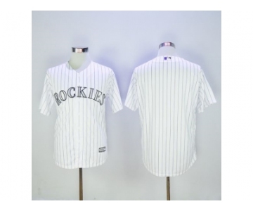 Colorado Rockies Blank White New Cool Base Stitched Baseball Jersey