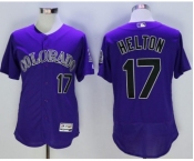 Men Colorado Rockies #17 Todd Helton Purple Flexbase Authentic Collection Player Jersey