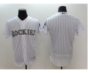 Men Colorado Rockies blank Majestic White Flexbase Authentic Collection Jersey