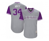 Men's 2017 Little League World Series Rockies #34 Jeff Hoffman Hoff Gray Jersey