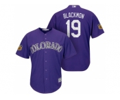 Men's Colorado Rockies #19 Men's Charlie Blackmon 2017 Spring Training Cool Base Stitched MLB Jersey