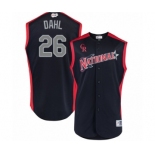 Men's Colorado Rockies #26 David Dahl Authentic Navy Blue National League 2019 Baseball All-Star Jersey