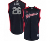 Men's Colorado Rockies #26 David Dahl Authentic Navy Blue National League 2019 Baseball All-Star Jersey