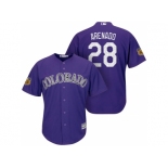 Men's Colorado Rockies #28 Nolan Arenado 2017 Spring Training Cool Base Stitched MLB Jersey