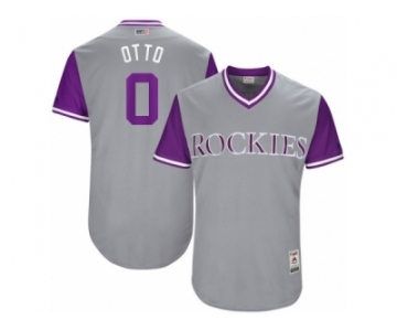 Men's Colorado Rockies Adam Ottavino #0 Otto Majestic Gray 2017 Players Weekend Authentic Jersey