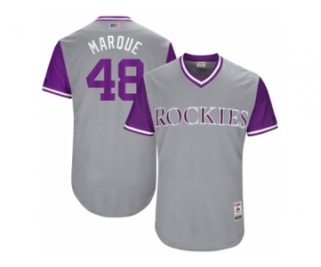 Men's Colorado Rockies German Marquez #48 Marque Majestic Gray 2017 Players Weekend Authentic Jersey