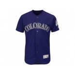 Men's Colorado Rockies Majestic Blank Purple Flexbase Authentic Collection Team Jersey