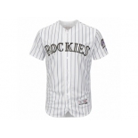 Men's Colorado Rockies Majestic Blank White Flexbase Authentic Collection Team Jersey