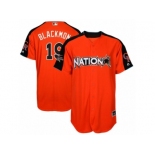 Men's Majestic Colorado Rockies #19 Charlie Blackmon Replica Orange National League 2017 MLB All-Star MLB Jersey