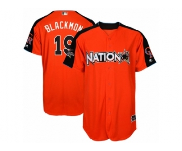 Men's Majestic Colorado Rockies #19 Charlie Blackmon Replica Orange National League 2017 MLB All-Star MLB Jersey