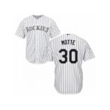 Men's Majestic Colorado Rockies #30 Jason Motte Authentic White Home Cool Base MLB Jersey