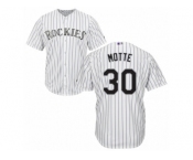 Men's Majestic Colorado Rockies #30 Jason Motte Authentic White Home Cool Base MLB Jersey