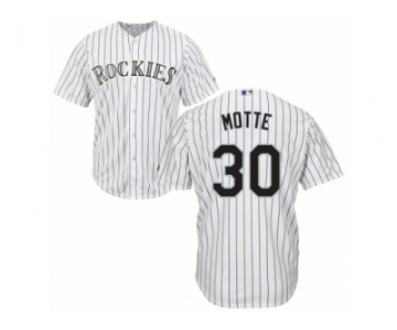 Men's Majestic Colorado Rockies #30 Jason Motte Authentic White Home Cool Base MLB Jersey