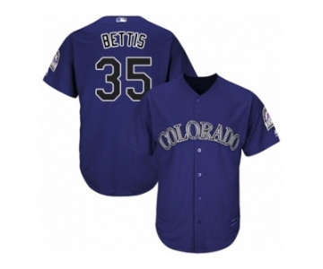 Men's Majestic Colorado Rockies #35 Chad Bettis Replica Purple Alternate 1 Cool Base MLB Jersey