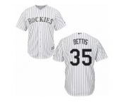 Men's Majestic Colorado Rockies #35 Chad Bettis Replica White Home Cool Base MLB Jersey