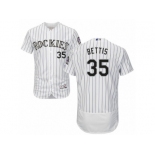 Men's Majestic Colorado Rockies #35 Chad Bettis White Flexbase Authentic Collection MLB Jersey