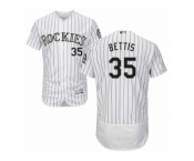 Men's Majestic Colorado Rockies #35 Chad Bettis White Flexbase Authentic Collection MLB Jersey