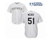 Men's Majestic Colorado Rockies #51 Jake McGee Authentic White Home Cool Base MLB Jersey