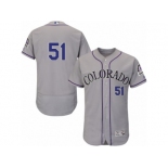 Men's Majestic Colorado Rockies #51 Jake McGee Grey Flexbase Authentic Collection MLB Jersey