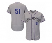 Men's Majestic Colorado Rockies #51 Jake McGee Grey Flexbase Authentic Collection MLB Jersey