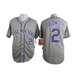 mlb jerseys colorado rockies #2 tulowitzki grey