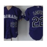 mlb jerseys colorado rockies #22 lopez purple