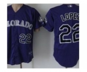 mlb jerseys colorado rockies #22 lopez purple