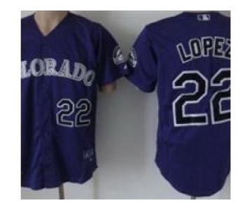 mlb jerseys colorado rockies #22 lopez purple