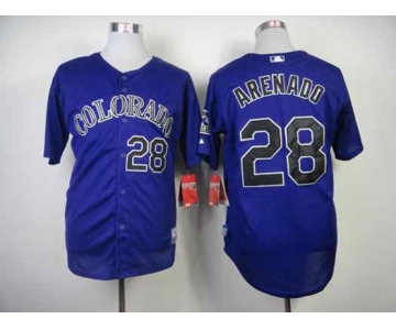 mlb jerseys colorado rockies #28 arenado blue