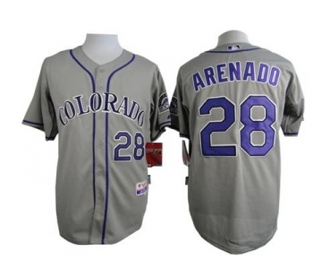 mlb jerseys colorado rockies #28 arenado grey