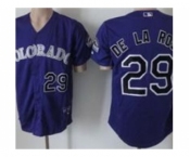 mlb jerseys colorado rockies #29 de la rosa purple